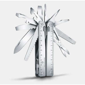 Cumpara Multifunctional Victorinox Swiss Tool X, 115 mm, teaca piele, argintiu 3.0338.L 3
