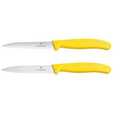 Set cutite curatat Victorinox Swiss Classic Paring Set, 2 piese, Yellow 6.7796.L8B - Img 2