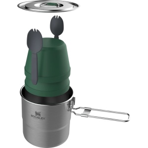 Set gatit pentru camping Stanley The Stainless Steel Cook Set For Two 1.0L, Stainless Steel 10-09997-003 - Img 3