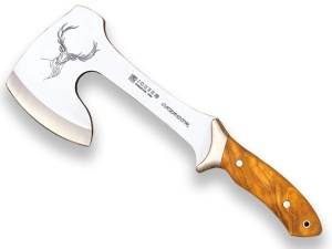 Topor Joker Cazador, maner lemn maslin, lama full tang 33.5cm HO00 - Img 1