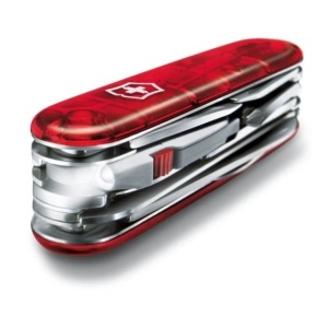 Briceag Victorinox Huntsman Lite, 91 mm, rosu transparent 1.7915.T - Img 2