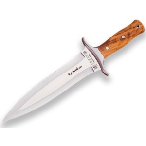Cutit pentru injunghiere Joker Rehalero, maner lemn maslin, lama full tang 23.5cm CO10