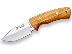 Cutit pentru jupuit Joker Pecari, maner lemn maslin, lama full tang 8.5cm CO22 - Img 1
