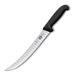 Cutit pentru macelarie Victorinox Dual Grip Slaughter Knife, lama 25cm, Black 5.7223.25D