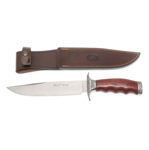 Cutit Vanatoare Muela SARRIO-19R,maner lemn presat trandafir, lama 19 cm - Img 2