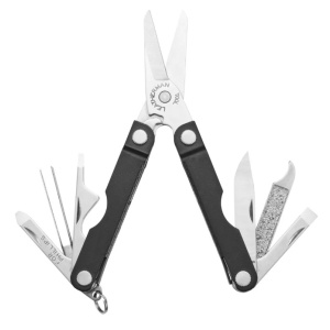 Foarfeca Multifunctionala Leatherman Micra, 10 instrumente, Jet Black 833179