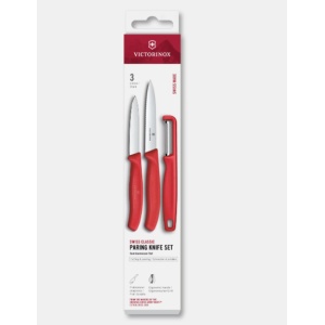 Set pentru curatat Victorinox Swiss Classic Paring Set, 3 piese, Red 6.7111.33C1