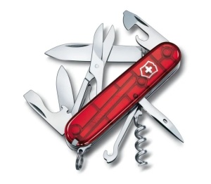 Briceag Victorinox Climber, 91 mm, rosu transparent 1.3703.T - Img 1