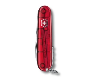 Briceag Victorinox Huntsman, 91 mm, rosu transparent 1.3713.T - Img 3