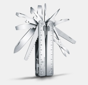 Multifunctional Victorinox Swiss Tool X, 115 mm, teaca piele, argintiu 3.0327.LB1 Blister - Img 4
