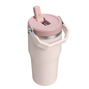 Pahar termoizolant The IceFlow Flip Straw Tumbler 2.0, 0.6L, Rose Quartz 10-12044-044 2