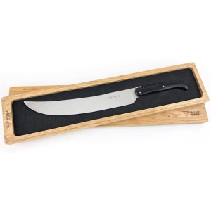 Cumpara Sabie Laguiole en Aubrac pentru deschis sampanie, maner Corn Bivol African, lama 26.5cm - LGCMS99BUI/HZI1 la cutie