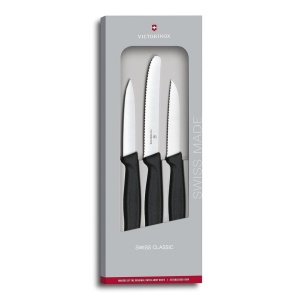 Set cutite curatat Victorinox Swiss Classic Paring Set, 3 piese, Black 6.7113.3G