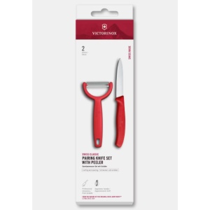 Set pentru curatat Victorinox Swiss Classic Paring Set, 2 piese, Red 6.7111.22C1