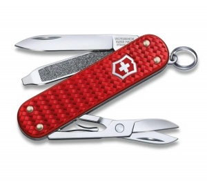 Briceag Victorinox Classic,58 mm, Precious Alox Iconic Red 0.6221.401G - Img 1