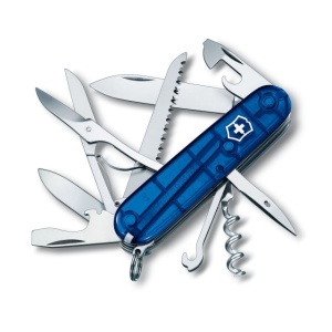 Briceag Victorinox Huntsman, 91 mm, albastru transparent 1.3713.T2