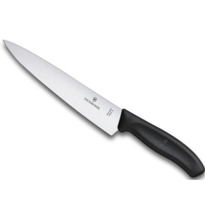 Cutit pentru carne Victorinox Swiss Carving, lama 19cm, Black 6.8003.19B