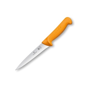 Cutit pentru Injunghiat & Dezosat Victorinox Swibo Sticking & Boning Knife, lama 18cm, Orange 5.8412.18