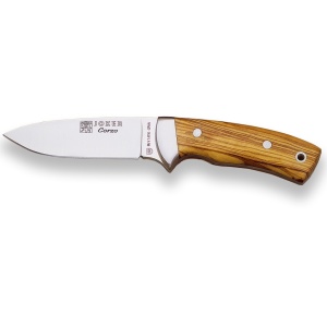 Cutit pentru jupuit Joker Corzo, maner lemn maslin, lama full tang 10cm CO23
