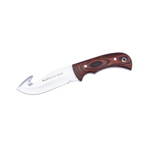 Cutit pentru jupuit Muela Bisonte-11R,maner lemn coral, lama full tang 11,5cm