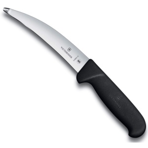 Cutit pentru maruntaie Victorinox Gut and Tripe Knife, lama 15cm, Black 5.6903.15