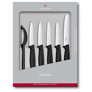 Set cutite curatat Victorinox Swiss Classic Paring Set, 6 piese, Black 6.7113.6G
