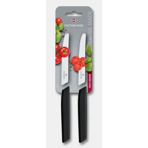 Set cutite Victorinox Swiss Modern Tomato and Table Knives, 2 piese, Black 6.9003.11WB