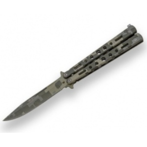 Briceag fluture Joker, maner aluminiu, lama 10cm JKR0721