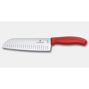 Cutit Chef Victorinox Swiss Classic Santoku, lama 17cm, Red 6.8521.17C1B