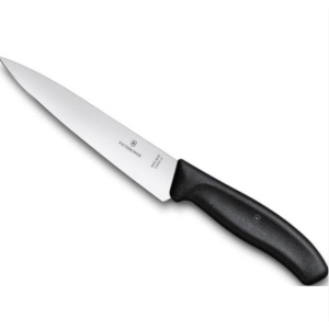 Cutit pentru carne Victorinox Swiss Carving, lama 22cm, Black 6.8003.22B