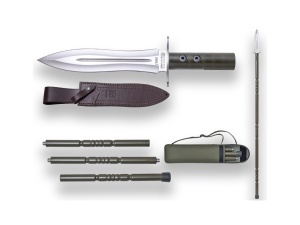 Cutit pentru injunghiere Joker Jabali, maner aluminiu, lama full tang 25cm CL110 - Img 1