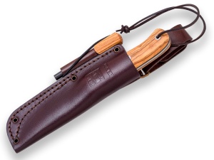 Cutit pentru Outdoor Joker Campero, maner lemn maslin, lama full tang 10.5cm CO112-P - Img 2