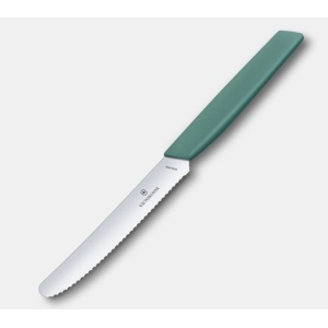 Cutit pentru rosii Victorinox Swiss Modern Tomato & Table Knife, lama 11cm, Sage 6.9006.11W43