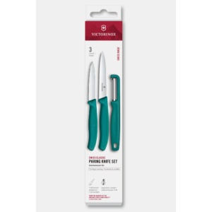 Set pentru curatat Victorinox Swiss Classic Paring Set, 3 piese, Green 6.7114.33C1