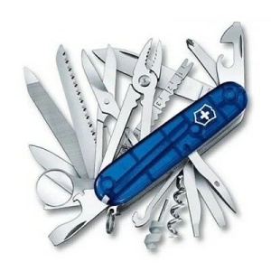 Briceag Victorinox SwissChamp, 91 mm, albastru transparent 1.6795.T2B1 Blister