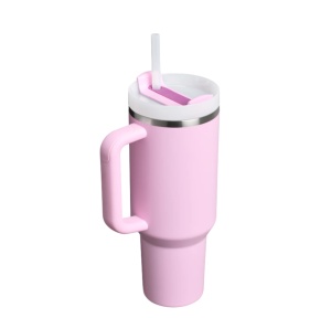 Cana termoizolanta Stanley The Quencher H2.O FlowState Tumbler 1.20L, Cherry Blossom 10-10825-050 - Img 2