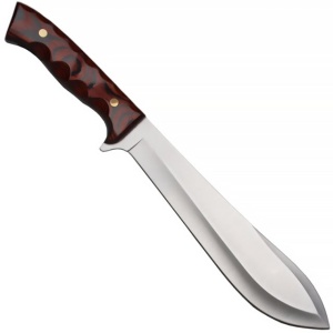 Cutit Muela MACHETE,maner lemn presat coral, lama 22cm - Img 3