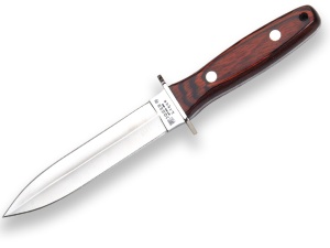 Cutit pentru injunghiere Joker Lince, maner lemn stamina, lama full tang 15cm CR43 - Img 1