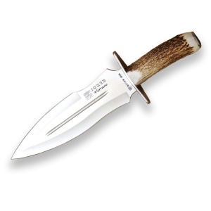 Cutit pentru injunghiere Joker Verraco, maner corn cerb, lama 26cm CN42