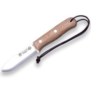 Cutit pentru Outdoor Joker Trampero Scandi, maner micarta, lama full tang 10cm CM124