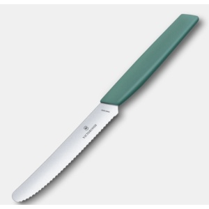 Cutit pentru rosii Victorinox Swiss Modern Tomato & Table Knife, lama 11cm, Sage 6.9006.11W43B