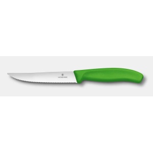 Cutit Victorinox Swiss Gourmet pentru friptura, lama 12cm, Green 6.7936.12L4