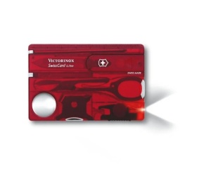 Multifunctional Victorinox SwissCard Lite,82 mm, rosu transparent 0.7300.T - Img 1
