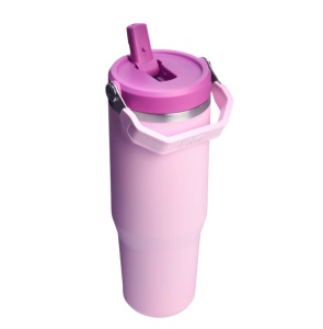 Pahar termoizolant The IceFlow Flip Straw Tumbler 2.0, 0.89L, Cherry Blossom 10-12043-078 - Img 2