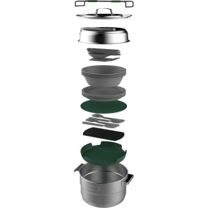 Set vase pentru camping Stanley The Full Kitchen Base Camp Cook Set 3.5L, Stainless Steel 10-02479-025 - Img 3