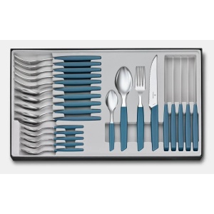 Set Victorinox Swiss Modern Table Set, 24 piese, Blue 6.9096.12W2.24