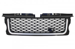 Ansamblu Grila Centrala si Grile Laterale compatibil cu Land Range Rover Sport L320 2005-2008 Autobiography Look Piano Black Edition - Img 2