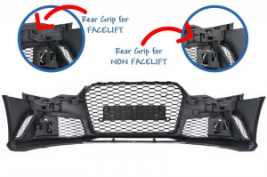 Bara Fata compatibil cu AUDI A6 4G RS6 Design 2011-2015 cu Grile - Img 6