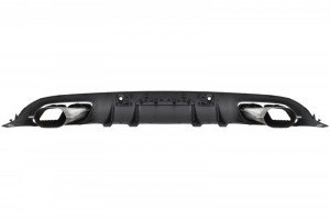 Bara Fata cu Difuzor Spate compatibil cu Mercedes C-Class A205 Cabriolet C205 Coupe 2014-2019 C63 Design Negru - Img 6