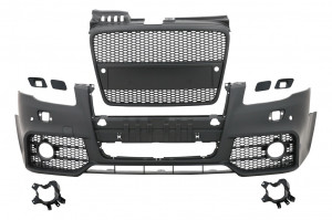 Bara Fata cu Grila Centrala compatibil cu AUDI A4 B7 2004-2007 RS4 Black Design - Img 5